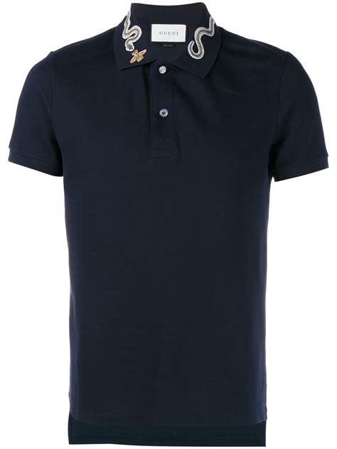 gucci bee snake polo|gucci polo shirt snake collar.